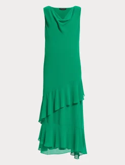 Langes Kleid aus Georgette