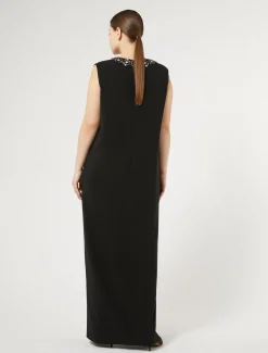 Langes Kleid aus Triacetat-Cady