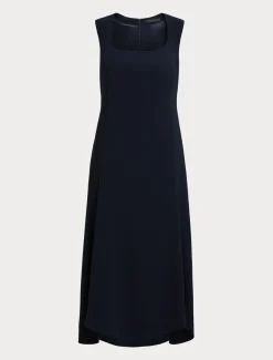 Langes Kleid aus Triacetat-Cady