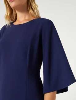 Langes Kleid aus Triacetat-Cady