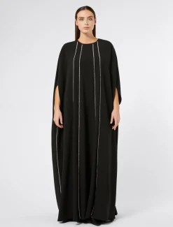 Langes Kleid aus Triacetat-Cady