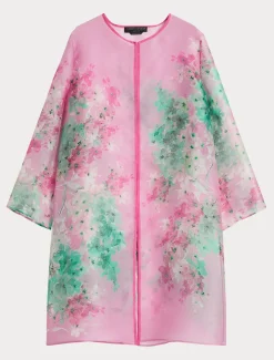 Leichter Mantel aus Seidenorganza