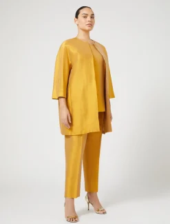 Leichter Mantel aus Shantung-Seide