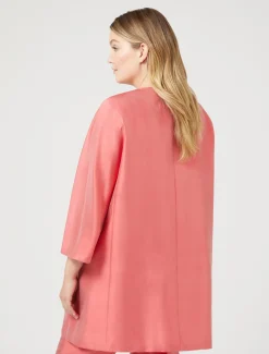 Leichter Mantel aus Shantung-Seide