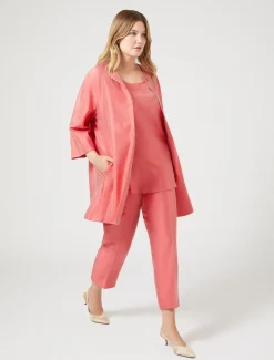 Leichter Mantel aus Shantung-Seide