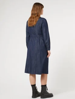 Leichtes Hemdblusenkleid aus Denim