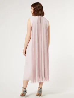 Longuette-Kleid aus Crêpe