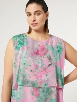 Longuette-Kleid aus Georgette