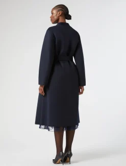 Mantel aus Doppelgewebe aus reiner Wolle