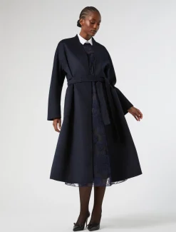 Mantel aus Doppelgewebe aus reiner Wolle