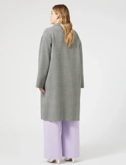 Mantel aus Doppelgewebe aus Wolle mit Karomuster