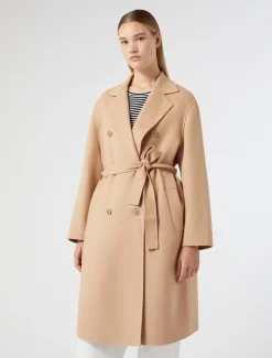 Mantel aus doppellagigem Wollgemisch