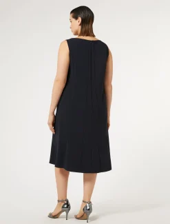 Midikleid aus Triacetat-Crêpe