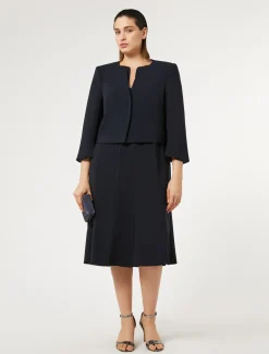 Midikleid aus Triacetat-Crêpe