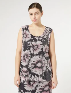 Oberteil aus Satin und Pailletten