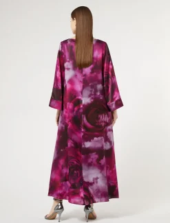 Oversize-Kleid aus Seidensatin