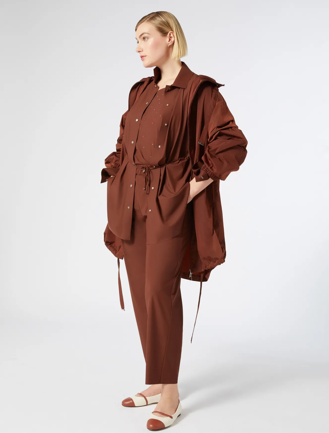 Parka aus Nylon-Canvas