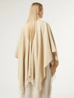 Poncho aus garngefärbtem Stoff