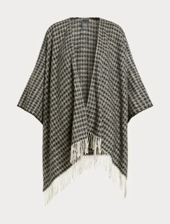 Poncho aus garngefärbtem Stoff