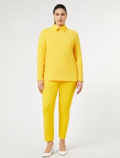 Pullover aus Baumwollkrepp