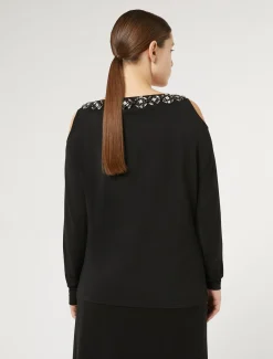 Pullover aus bestickter Viskose