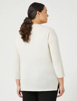 Pullover aus Metallic-Wolle