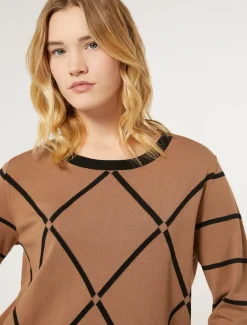 Pullover aus Viskose mit Stretchanteil