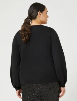 Pullover aus Viskose mit Stretchanteil