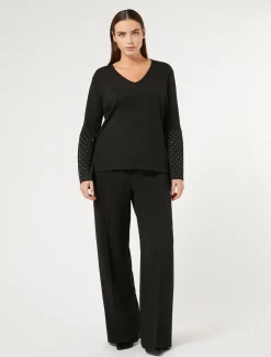 Pullover aus Viskose mit Stretchanteil