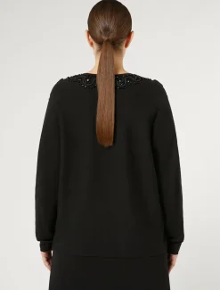 Pullover aus Viskose mit Stickerei