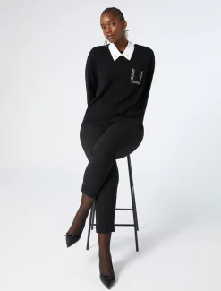 Pullover aus Wolle, Seide und Kaschmir