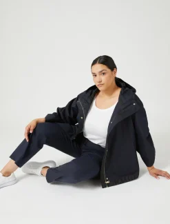 Regenmantel aus wasserabweisendem Twill