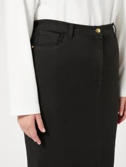 Rock aus Baumwolldenim mit Stretchanteil