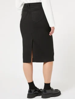 Rock aus Baumwolldenim mit Stretchanteil