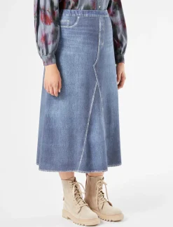 Rock aus bedrucktem Sweatjersey