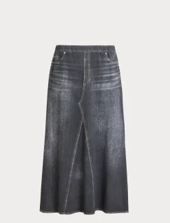 Rock aus bedrucktem Sweatjersey