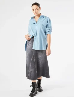 Rock aus bedrucktem Sweatjersey