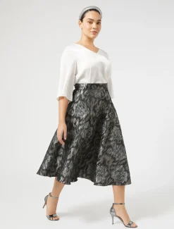 Rock aus Jacquard-Stoff