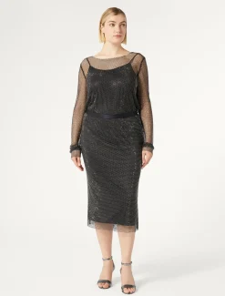 Rock aus Netzgewebe mit Strass