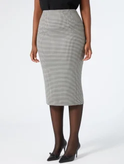 Rock aus Wollbatavia mit Stretchanteil