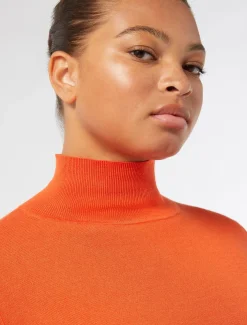 Rollkragenpullover aus weicher Stretch-Viskose