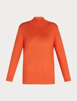 Rollkragenpullover aus weicher Stretch-Viskose