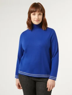 Rollkragenpullover aus Wolle und Lurex