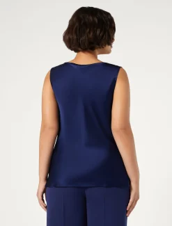 Satintop mit Drapierung