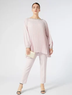 Slim-Fit Hose aus Triacetat-Cady