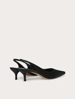 Slingback-Pumps aus Satin