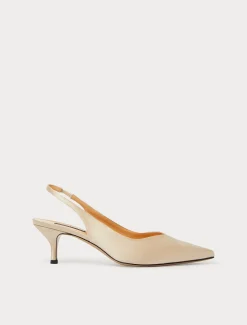 Slingback-Pumps aus Satin