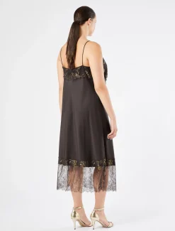 Sliptop aus glattem Satin