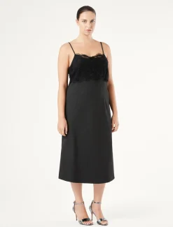 Sliptop aus Jersey und Spitze