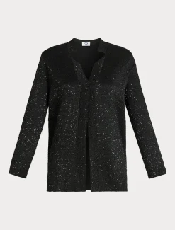 Strick-Cardigan mit Pailletten